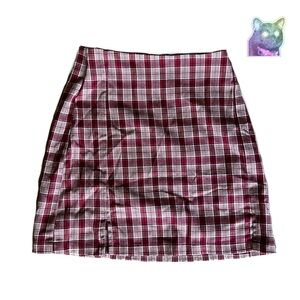 Plaid Red Mini Skirt